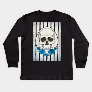 Cameo Skull (Rectangular Version) Kids Long Sleeve T-Shirt